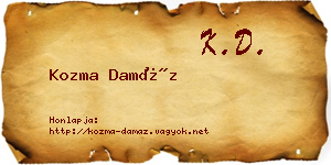 Kozma Damáz névjegykártya